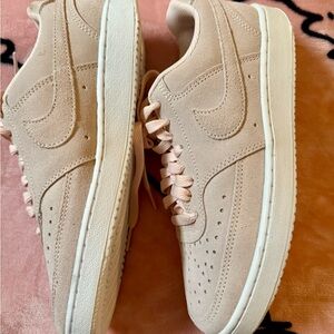 Beige Suede Sneakers